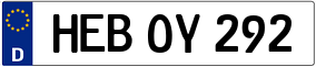 Trailer License Plate